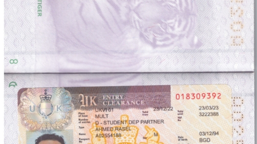 Rasel Dependent Visa passport